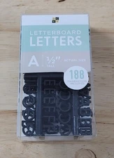 DCWV 1/2" LETTERBOARD LETTERS #609100 Black 188 Pieces