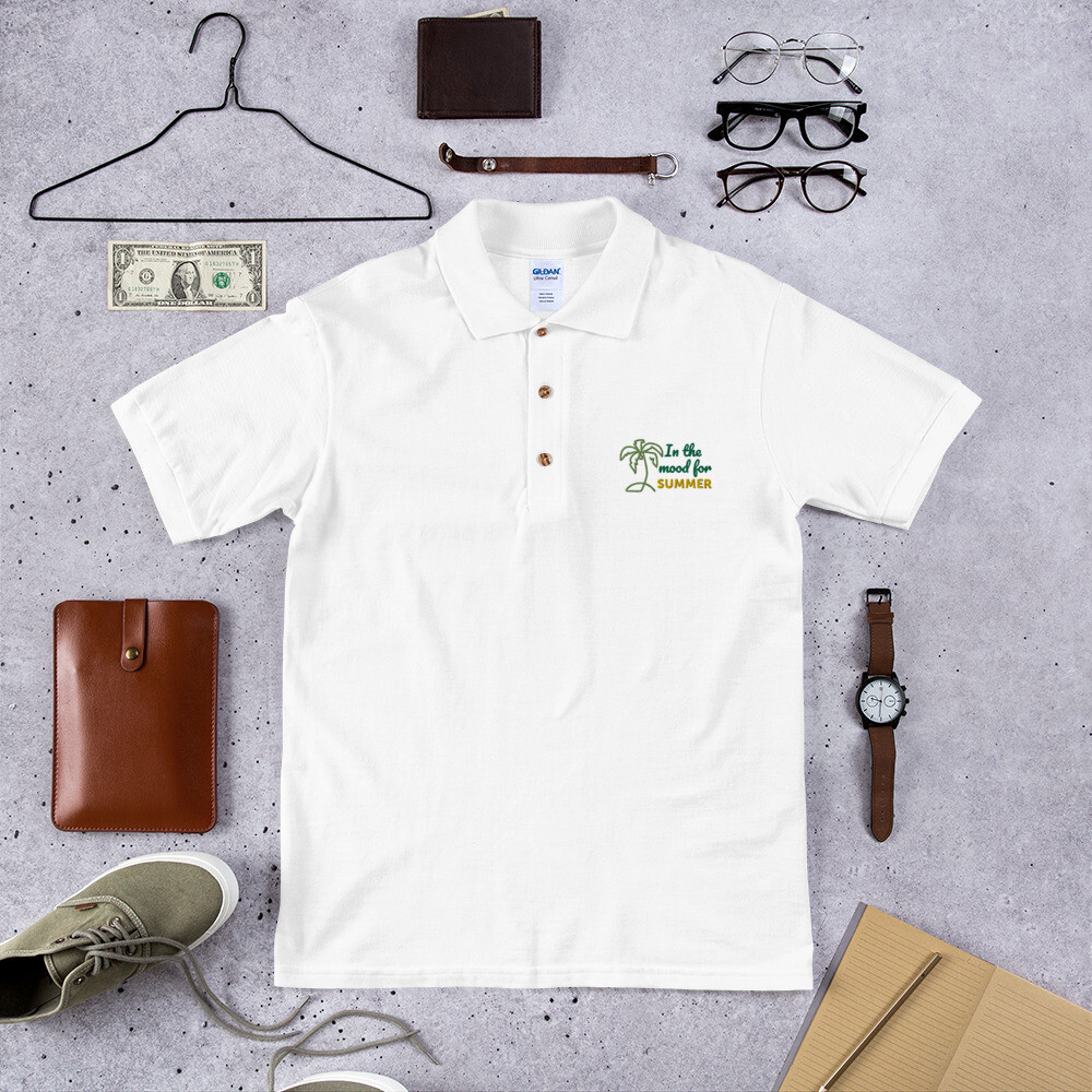 Summer Mood Embroidered Polo Shirt