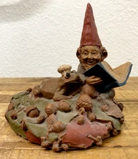 Gnome Reading to Frog Figurine - Fantasy, Magic, RPG, Psychadelic, Gamer