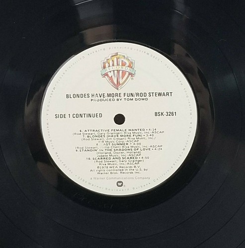Rod Stewart - Blondes Have More Fun - 1978 LP VINYL Record (Gatefold) G+ -NICE! - Foto 5 di 7