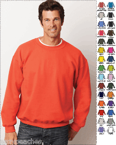 Gildan Heavy Blend Crewneck Sweatshirt Size Chart