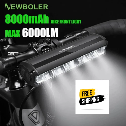 Waterproof Bike Light 6000 Lumen 8000Mah USB Rechargeable MTB Road Cycling Lamp