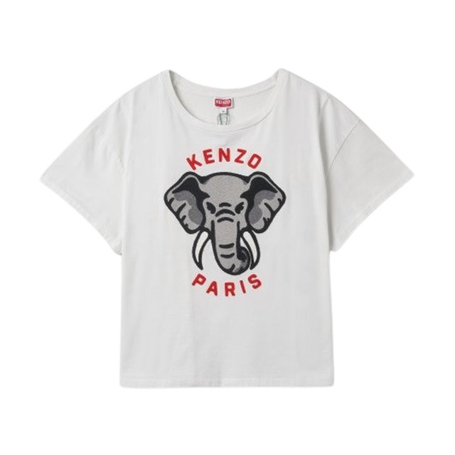 Kenzo Elephant Relax Off White T-Shirt W