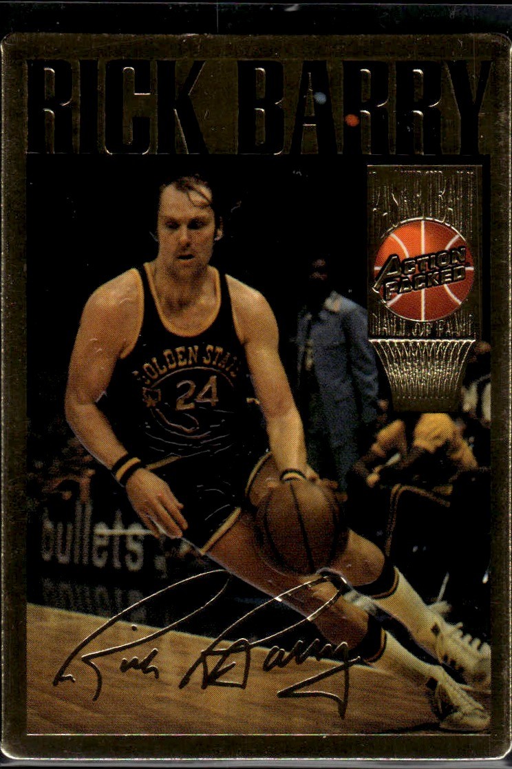Rick Barry 1995 Action Packed Hall of Fame 24K Gold Golden State Warriors #5G
