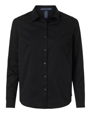 Devon & Jones Women's CrownLux Performance Spencer Poplin Dress Shirt DG505W