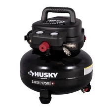 Husky 6 Gal. 175 PSI Electric Oil-Free Pancake Air Compressor w/ Dual Gauges