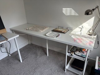 IKEA Lagkapten White Computer Desk 200x60x70cm 1 Shelf