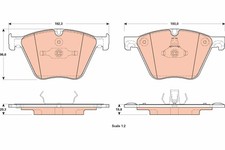 Bremsbelagsatz Scheibenbremse TRW GDB1915 für BMW F01 F07 F02 F03 F04 7er 5er