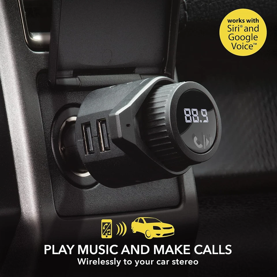 Scosche BTFM5 Bluetooth Hands-Free Car Kit with Digital FM Transmitter and Dual - Image 3 of 4