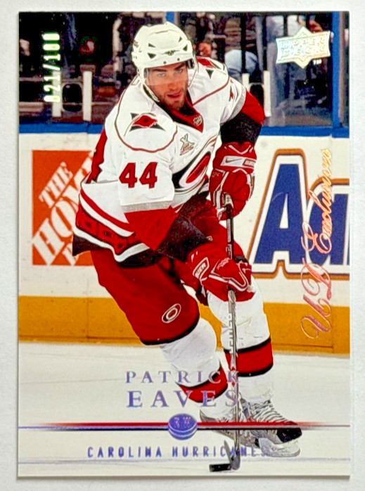 Patrick Eaves 2008-09 Upper Deck Exclusives #'d /100 Carolina Hurricanes #285