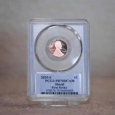 2025 S 1C Lincoln Cent PCGS PR70DCAM First Strike Thomas Cleveland Eagle