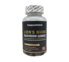 Happyummmm Lion's Mane, 90 Mushroom Gummies 4350mg, Cola, Exp. 3/27