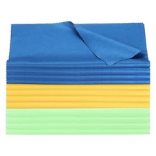 12pcs 12"x12" Large Microfiber Guitar Polishing Cleaning Cloths Soft Thick Cy...