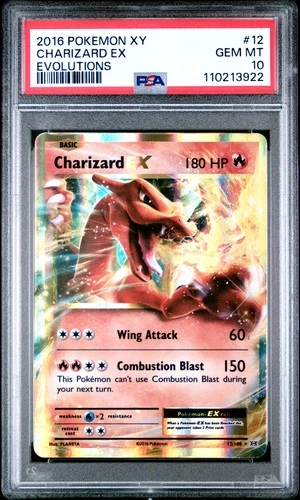 2016 POKEMON XY EVOLUTIONS #12 CHARIZARD EX PSA 10