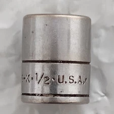 SK TOOLS USA 40916, 1/4" DRIVE, 1/2" SOCKET, SHALLOW, 6 POINT.