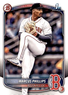 2025 Bowman Draft Paper Marcus Phillips Boston Red Sox #BD-54 5 Card Lot