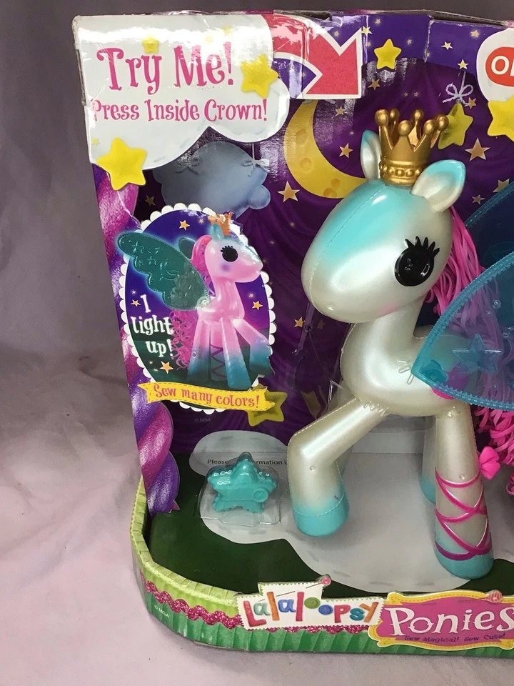 New (Bent Box, Dead Battery) Lalaloopsy Ponies Moon Glow Light-Up Pony - image 4 of 4