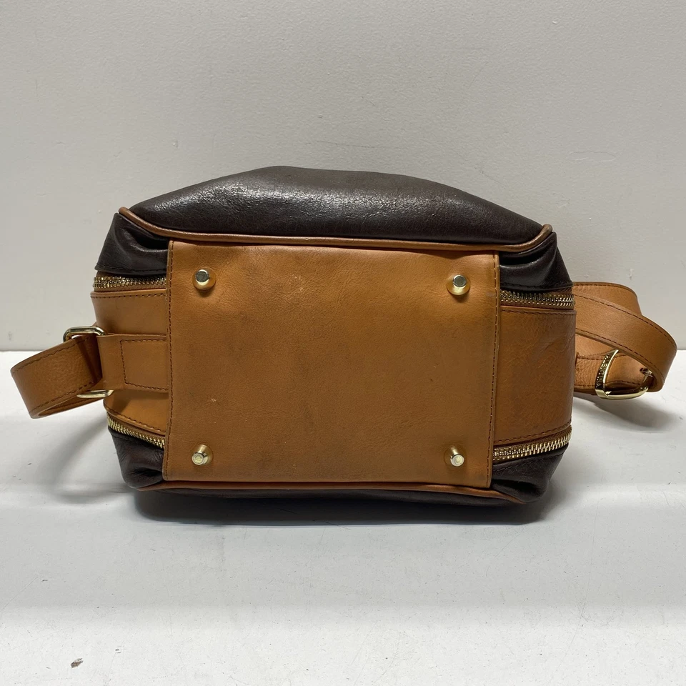 Bolso Valentina de cuero marrón con asa superior Foto 3 de 4