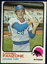 1973 TOPPS #139 CARMEN FANZONE (CHICAGO CUBS) ROOKIE BASEBALL CARD