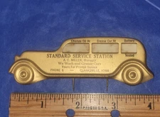 1930s A.E. MILLER Clarksville Iowa STANDARD SERVICE STATION Maintenance CAR
