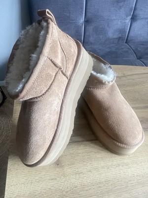 UGG Classic Ultra Mini Plateau Boots Sand Größe 39