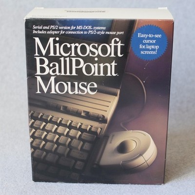 Vintage Microsoft Ballpoint Mouse 1.0 1990 Complete New in Open Box