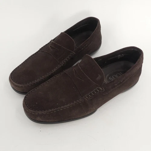 TOD’S Mocassini Tod's Gommino scamosciati slip on casual da guida marrone uomo 6