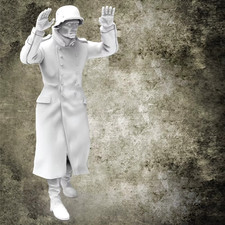 1/35 Scale WWII German Officer Surrender Pose Figure Military Diorama Model