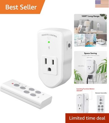 Compact Wireless Remote Outlet   1 Remote + 1 Outlet for Smart Appliance Control