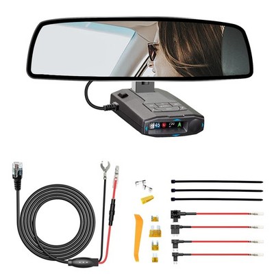 Radar Detector Rearview Mirror Rod Mounting Bracket and Direct Black 