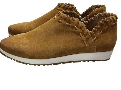 Antelope Shoes Womens Size 9 EU 40 Brown Suede J63 Slip On Wedge Zip Casual
