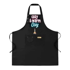Cozy & Warm 2 Pack Bib Apron Set - Adjustable Kitchen Chef Apron for Men & Women