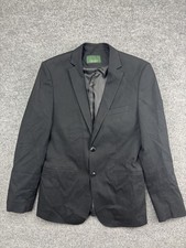 Zara Man Blazer Mens 36 Black Two Button Suit Jacket Lined Made In Turkey