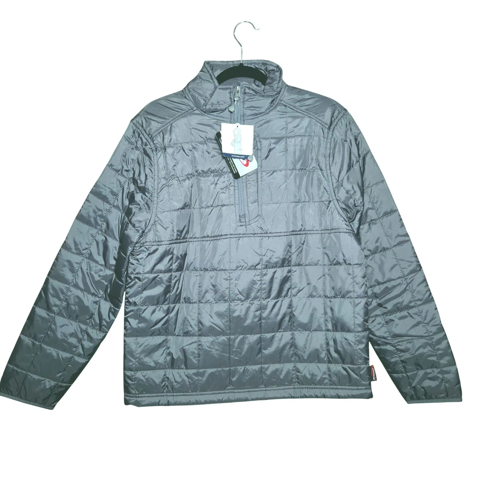 Lands End Green Packable Jacket S 34-36 Lightweight Polyester Shell & Lining