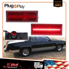 For 1981-1988 Oldsmobile Cutlass 442 Red Lens LED Rear Side Marker Lights 2X