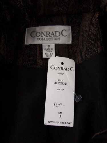 CONRAD C Jacket Womens Bronze Metallic LONG Sleeve Zip Front 8 $169 - Picture 6 of 6