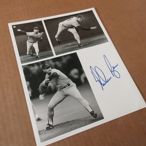 Nolan Ryan SIGNED Vtg 8x10 Photo Baseball Pitcher Scene Blue Sharpie No COA - Picture 3 of 6
