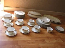 Vintage 35 pcs TK Thuny Czechoslovakia Soup Bowl Gravy Boat Platter Dishes Set