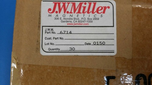 (25 PZ) 6714 JW MILLER ALTA CORRENTE 1 ELEMENTO 1250uH GENERALE INDUTTORE - Foto 3 di 3