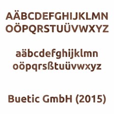 Holz Buchstaben aus dunklem Echtholzfurnier - Ubuntu - Wunschtext/Schriftzug mit