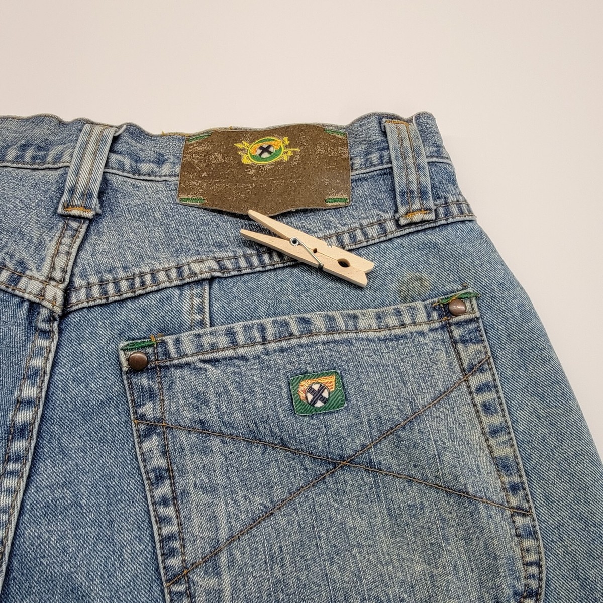 70,80’s デニムバナー DENIM HEADQUARTERS VTG Brookhurst 70's USA Company Issue Jack In The Box Blue