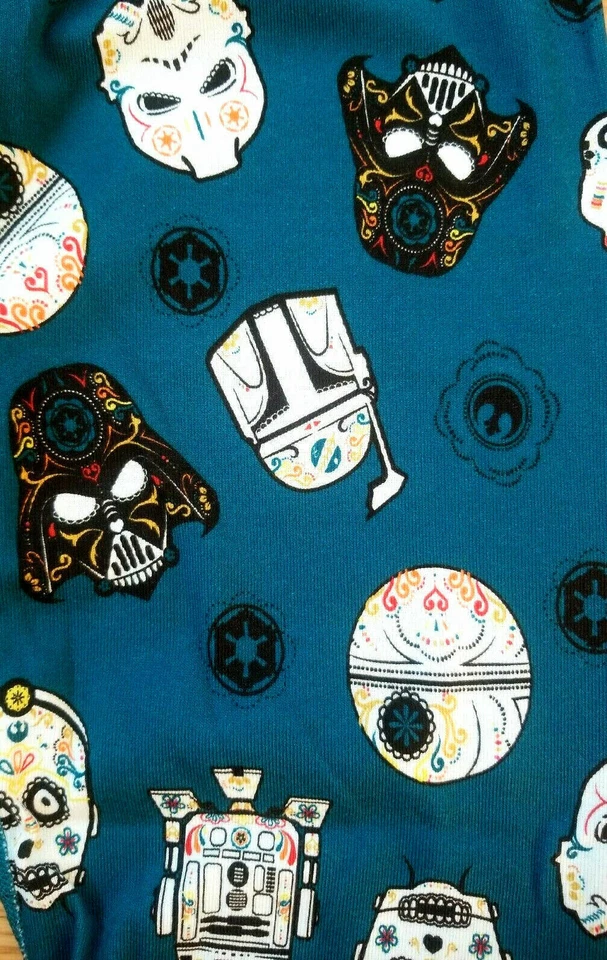 全新带标签 HANNA ANDERSA GLOW IN THE DARK 星球大战 PAJAMA 衬衫 男式 成人 小号 S — 第 3/3 张图片