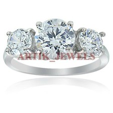 Natural White Topaz Gemstone with 925 Sterling Silver Ring for Women's 3269