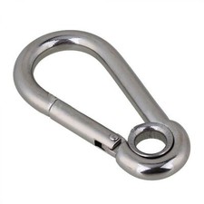 Stainless Steel Carabiner With Eyelet 60mm
