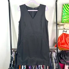 Natori Black V Neck Shift Dress