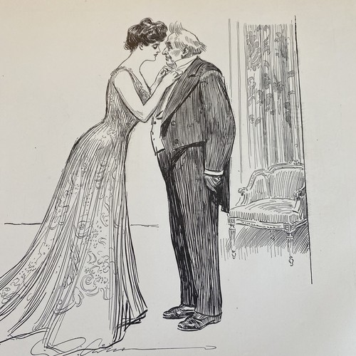 Antique Art Sketch 11”x17” CELEBRITY HOUSE DINNER PARTY Gibson Girls Print - Picture 11 of 21