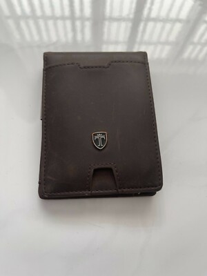 TRAVANDO Men's Wallet Dark brown leather wallet