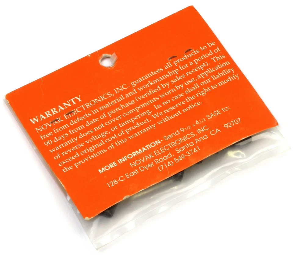 NOS Vintage Novak Crystal Caps 5 Pack, Black NOV6375 - Image 2 of 2