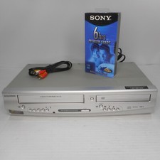 Sylvania DVC845E VCR/DVD Combo VHS Player W/ Tape & Cables No Remote Tested 