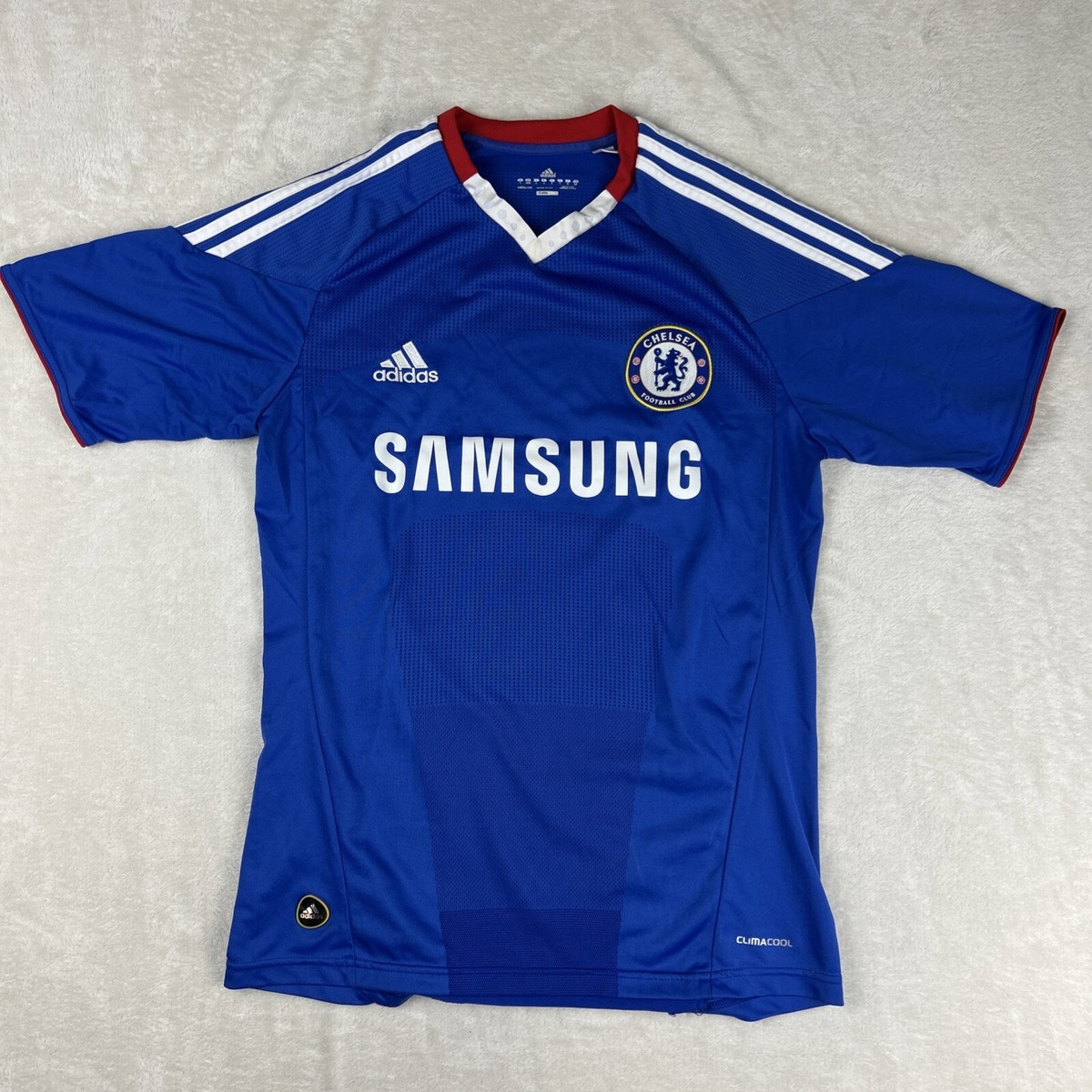 2010年 Adidas CHELSEA ユニフォーム US-M 黒 オレンジ Adidas Chelsea Football Club Samsung Black Orange soccer